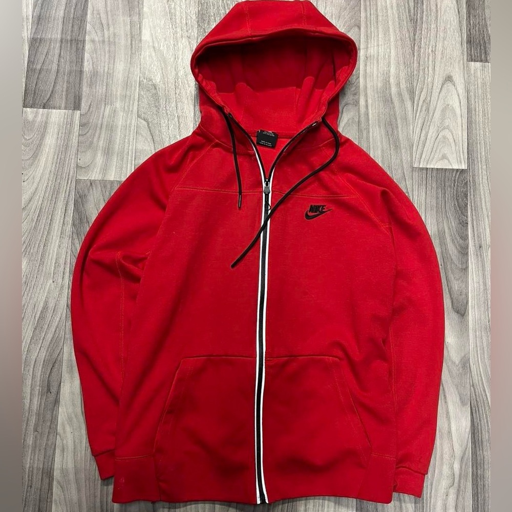 Nike Men's Red Zip-Up Sweater